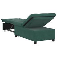 vidaXL Divano Letto Verde scuro 67 x 194 x 38 cm Velluto