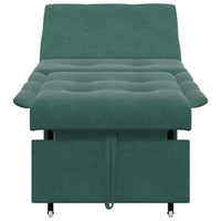 Divano letto design 3-in-1 estraibile in velluto verde scuro 42008596