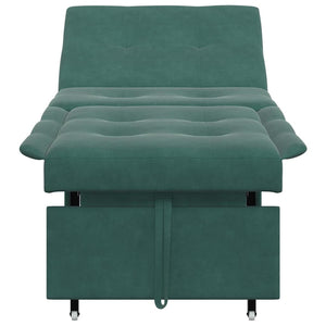 Divano letto design 3-in-1 estraibile in velluto verde scuro 42008596