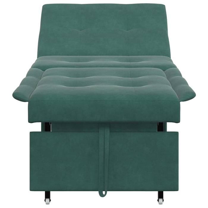 Divano letto design 3-in-1 estraibile in velluto verde scuro 42008596