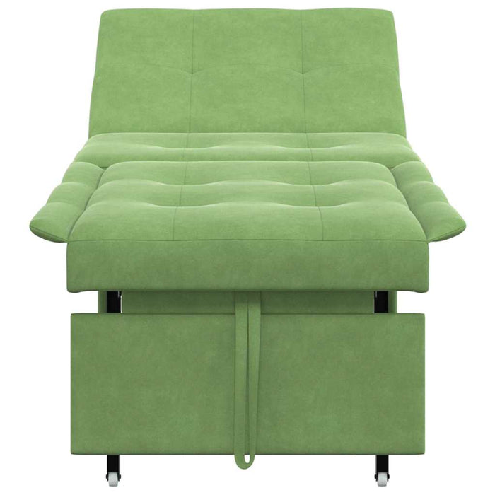 vidaXL Divano Letto Verde chiaro 67 x 194 x 38 cm Velluto