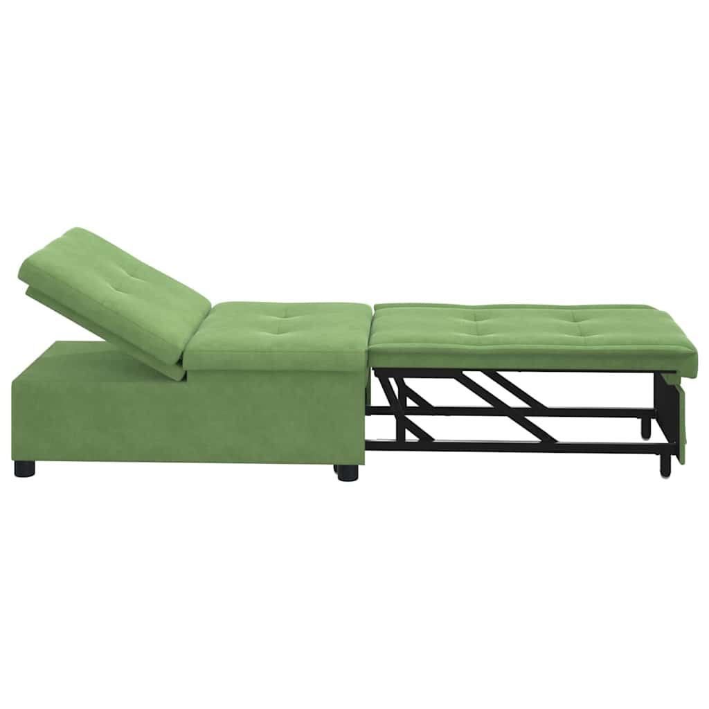 vidaXL Divano Letto Verde chiaro 67 x 194 x 38 cm Velluto