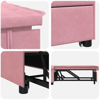 Divano Letto Rosa 67 x 194 x 38 cm Velluto 42008598