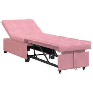 vidaXL Divano Letto Rosa 67 x 194 x 38 cm Velluto
