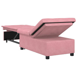 vidaXL Divano Letto Rosa 67 x 194 x 38 cm Velluto