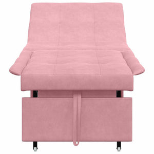 Divano Letto Rosa 67 x 194 x 38 cm Velluto 42008598