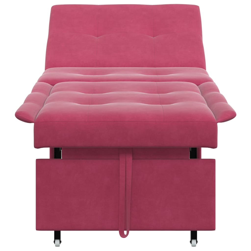 vidaXL Divano Letto Rosso vino 67 x 194 x 38 cm Velluto