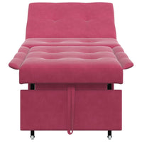 vidaXL Divano Letto Rosso vino 67 x 194 x 38 cm Velluto