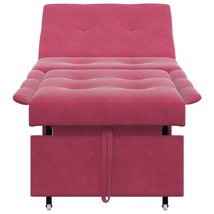 vidaXL Divano Letto Rosso vino 67 x 194 x 38 cm Velluto