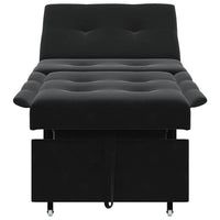 vidaXL Divano Letto Nero 67 x 194 x 38 cm Velluto