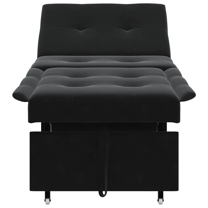 vidaXL Divano Letto Nero 67 x 194 x 38 cm Velluto
