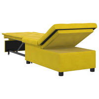 Divano Letto Giallo 67 x 194 x 38 cm Velluto 42008601