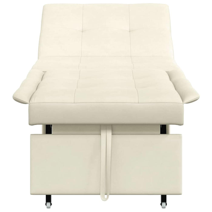 vidaXL Divano Letto Crema 67 x 194 x 38 cm Velluto