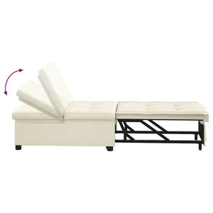 vidaXL Divano Letto Crema 67 x 194 x 38 cm Velluto
