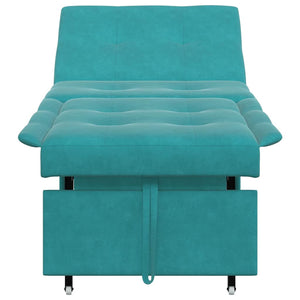 vidaXL Divano Letto Turchese 67 x 194 x 38 cm Velluto