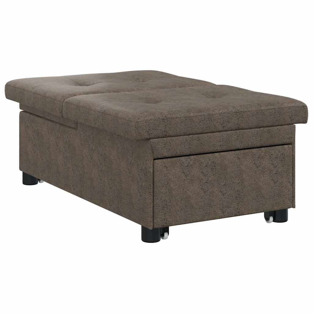 vidaXL Divano Letto Verde militare 67 x 194 x 38 cm