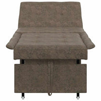 Divano letto  3 in 1 Design Estraibile Verde Militare in Similpelle Scamosciata 42008606