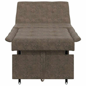 Divano letto  3 in 1 Design Estraibile Verde Militare in Similpelle Scamosciata 42008606