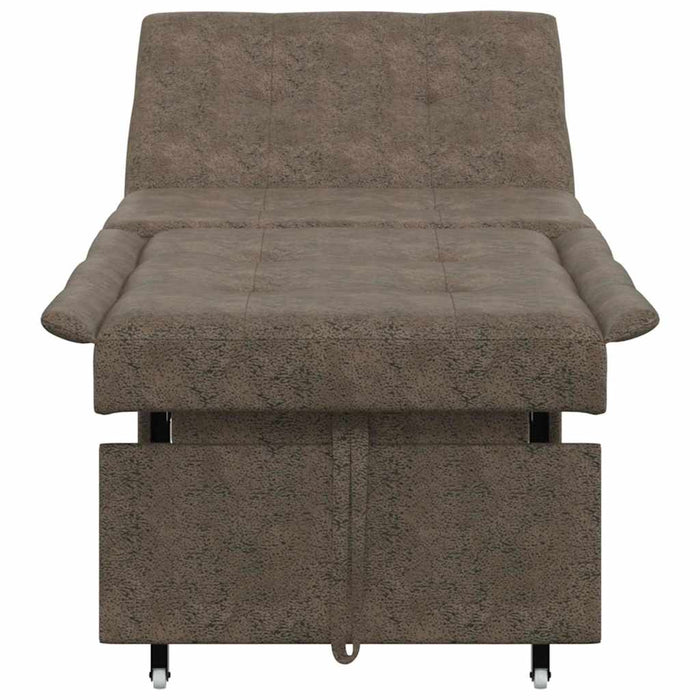 Divano letto  3 in 1 Design Estraibile Verde Militare in Similpelle Scamosciata 42008606
