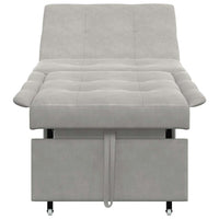vidaXL Divano letto con cuscino Grigio chiaro 67 x 194 x 82 cm