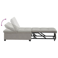 vidaXL Divano letto con cuscino Grigio chiaro 67 x 194 x 82 cm