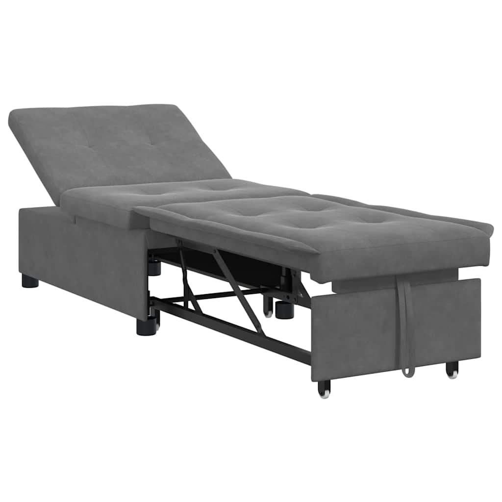 vidaXL Divano letto Grigio scuro 67 x 194 x 82 cm