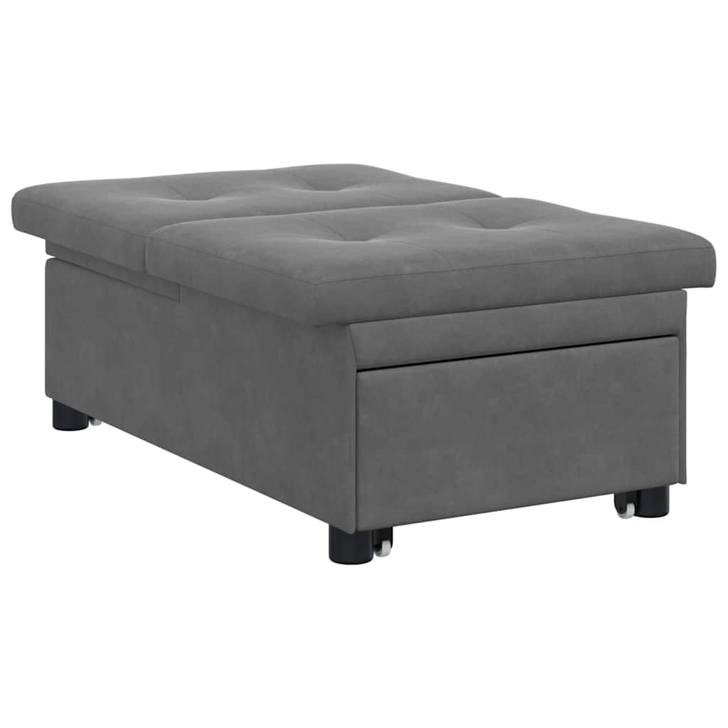 vidaXL Divano letto Grigio scuro 67 x 194 x 82 cm