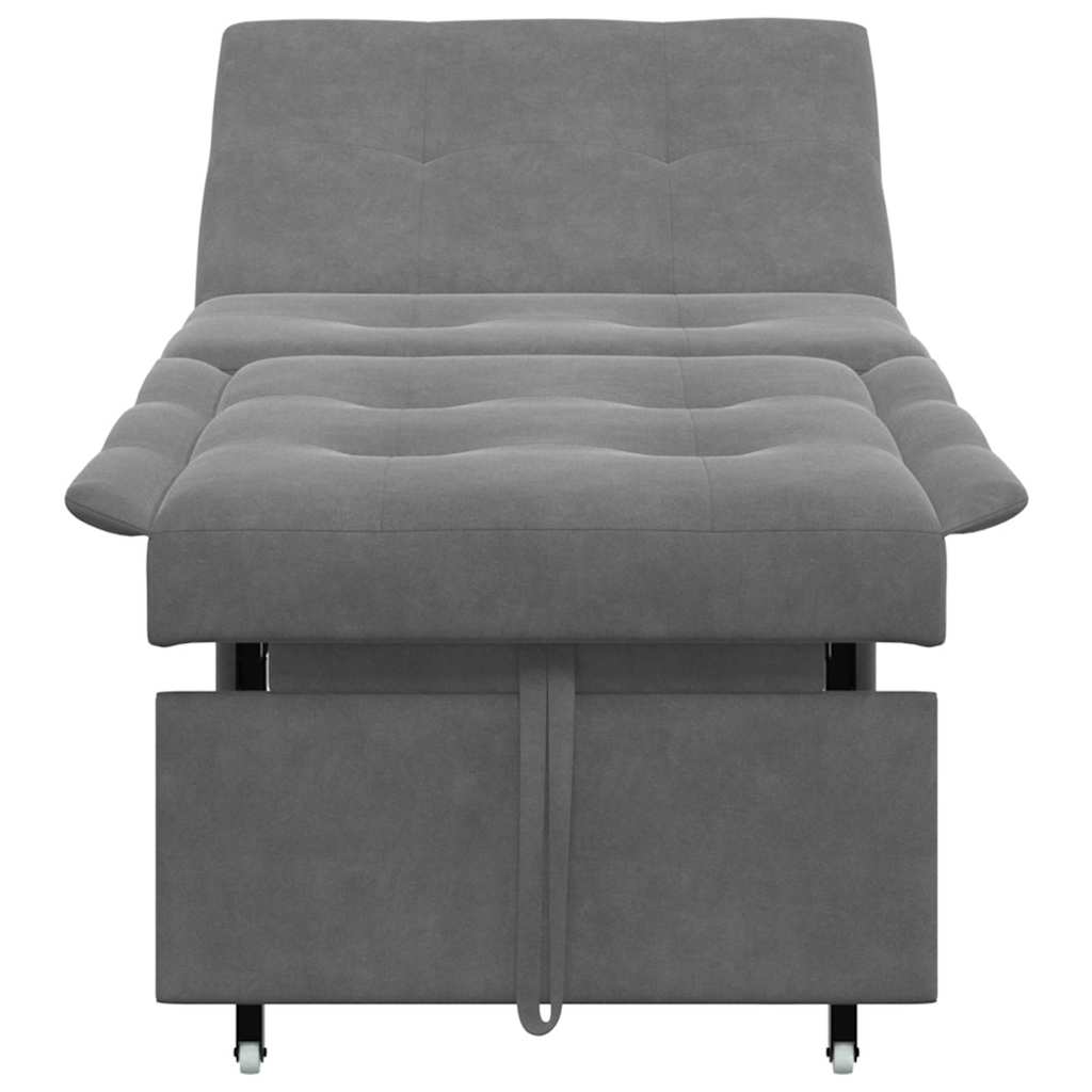 vidaXL Divano letto Grigio scuro 67 x 194 x 82 cm
