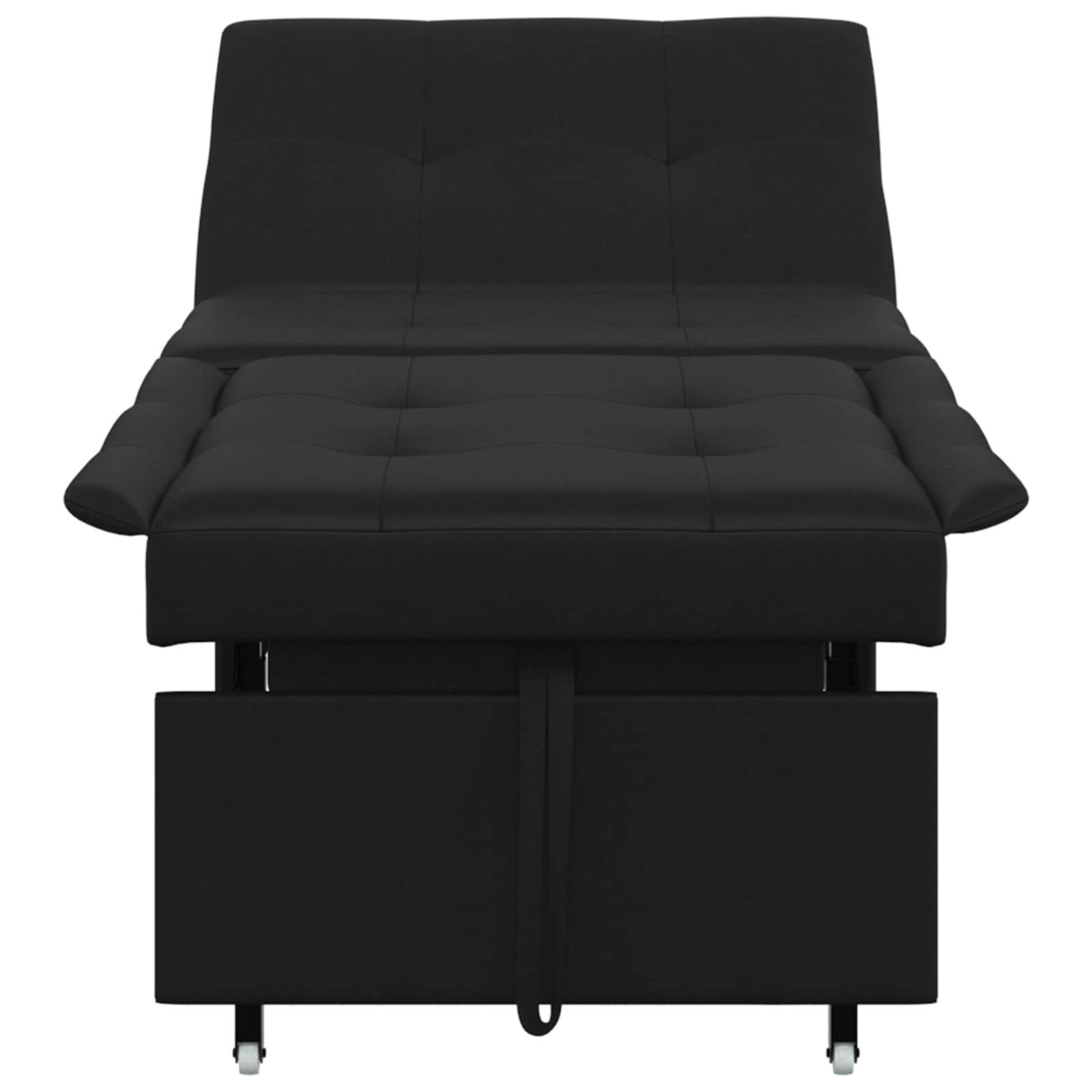 Divano letto con cuscino Nero 67 x 194 x 82 cm Legno compensato 42008610