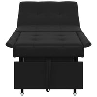 Divano letto con cuscino Nero 67 x 194 x 82 cm Legno compensato 42008610