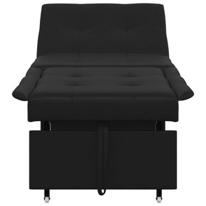 Divano letto con cuscino Nero 67 x 194 x 82 cm Legno compensato 42008610