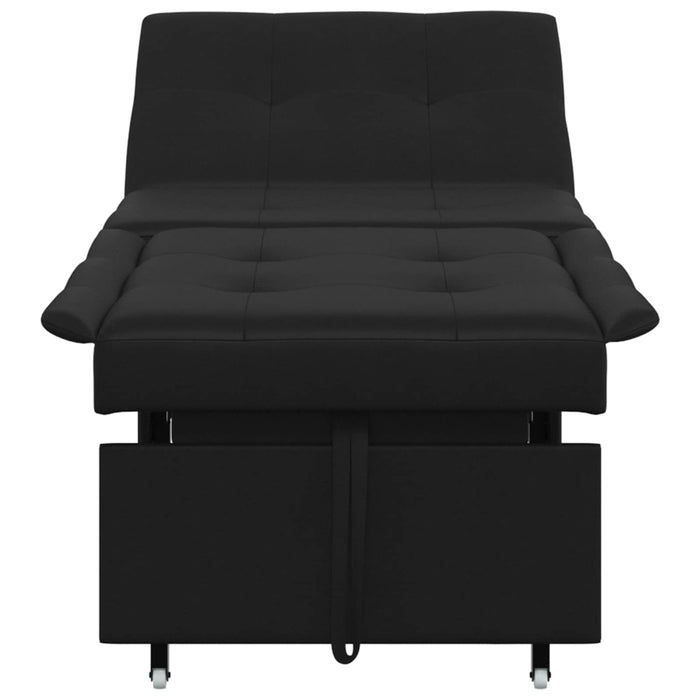 Divano letto con cuscino Nero 67 x 194 x 82 cm Legno compensato 42008610