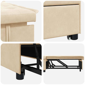 Divano Letto 3-in-1 in Tessuto Panna di 42008611