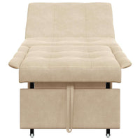 vidaXL Divano letto Crema 67 x 194 x 82 cm Tessuto in microfibra
