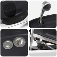 Sedia per Shampoo Bianco e Nero 63 x 141 x 92 cm PVC 42009071