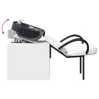 Sedia per Shampoo Bianco e Nero 63 x 141 x 92 cm PVC 42009071