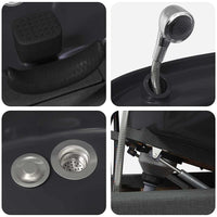 Sedia per Shampoo Grigio Scuro e Nero 63 x 141 x 92 cm Tessuto 42009074