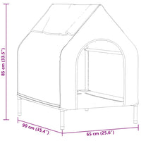 Casa per Cani  Nera in Tessuto Oxford e Acciaio 42008159