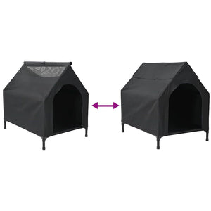 Casa per Cani  Nera in Tessuto Oxford e Acciaio 42008160