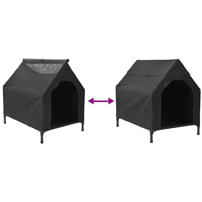 Casa per Cani  Nera in Tessuto Oxford e Acciaio 42008160