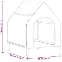 Casa per Cani  Nera in Tessuto Oxford e Acciaio 42008160