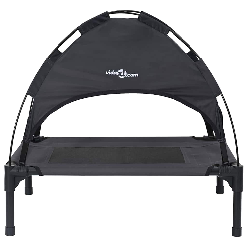 Letto rialzato per cani  con tettuccio removibile Nero S Acciaio 42008165