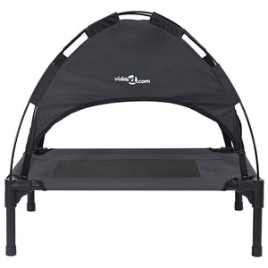 Letto rialzato per cani  con tettuccio removibile Nero S Acciaio 42008165