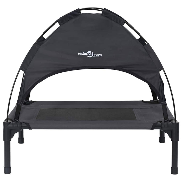 Letto rialzato per cani  con tettuccio removibile Nero S Acciaio 42008165