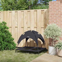 Letto rialzato per cani con tetto rimovibile Nero L Acciaio 42008167