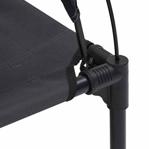 Letto Rialzato per Cani con Copertura Rimovibile Nero XL Acciaio 42008168