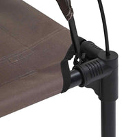 Letto Alto per Cani  con Copertura Rimovibile Marrone S Acciaio 42008169