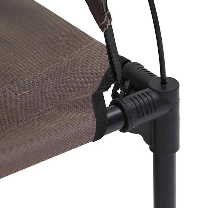 Letto rialzato per cani  con tetto rimovibile Marrone XL Acciaio 42008172