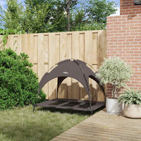 Letto rialzato per cani  con tetto rimovibile Marrone XL Acciaio 42008172