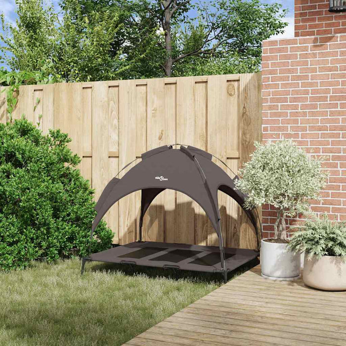 Letto rialzato per cani  con tetto rimovibile Marrone XL Acciaio 42008172